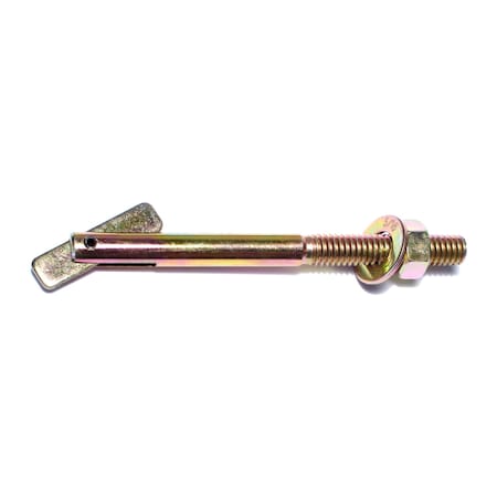 Midwest Fastener Screw Anchor, 3-3/4" L, Steel, 5 PK 38766